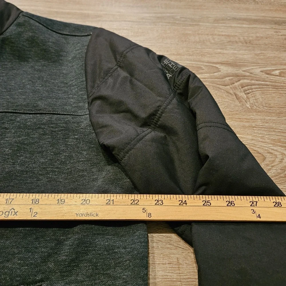 The North Face Insulated Bomber Jacket Gray Black Mens Large Full Zip Coat